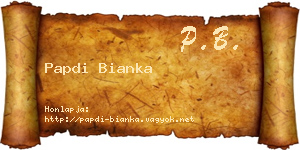 Papdi Bianka névjegykártya